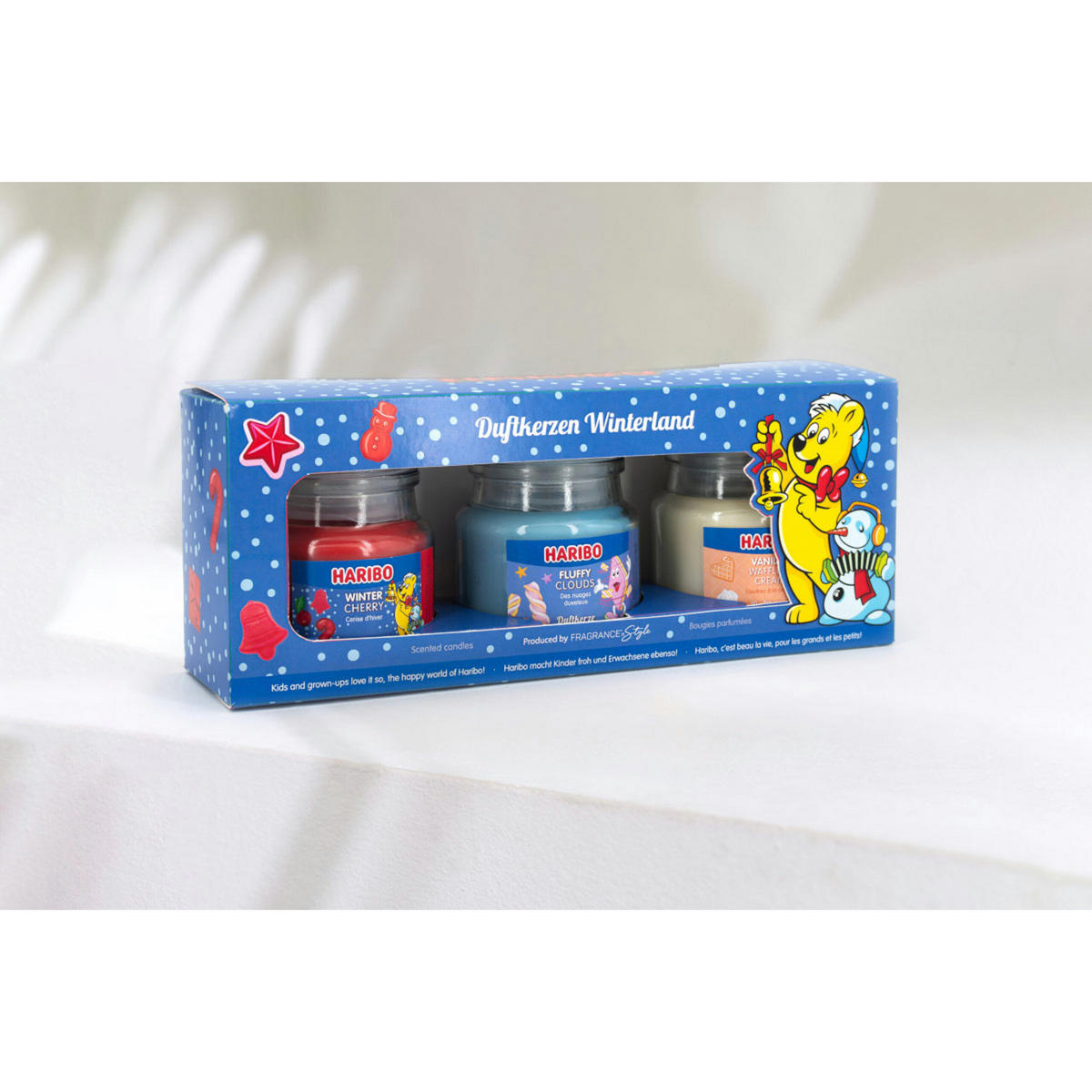 DUFTKERZEN-GESCHENKSET Haribo - Multicolor, Naturmaterialien/Glas (9cm)