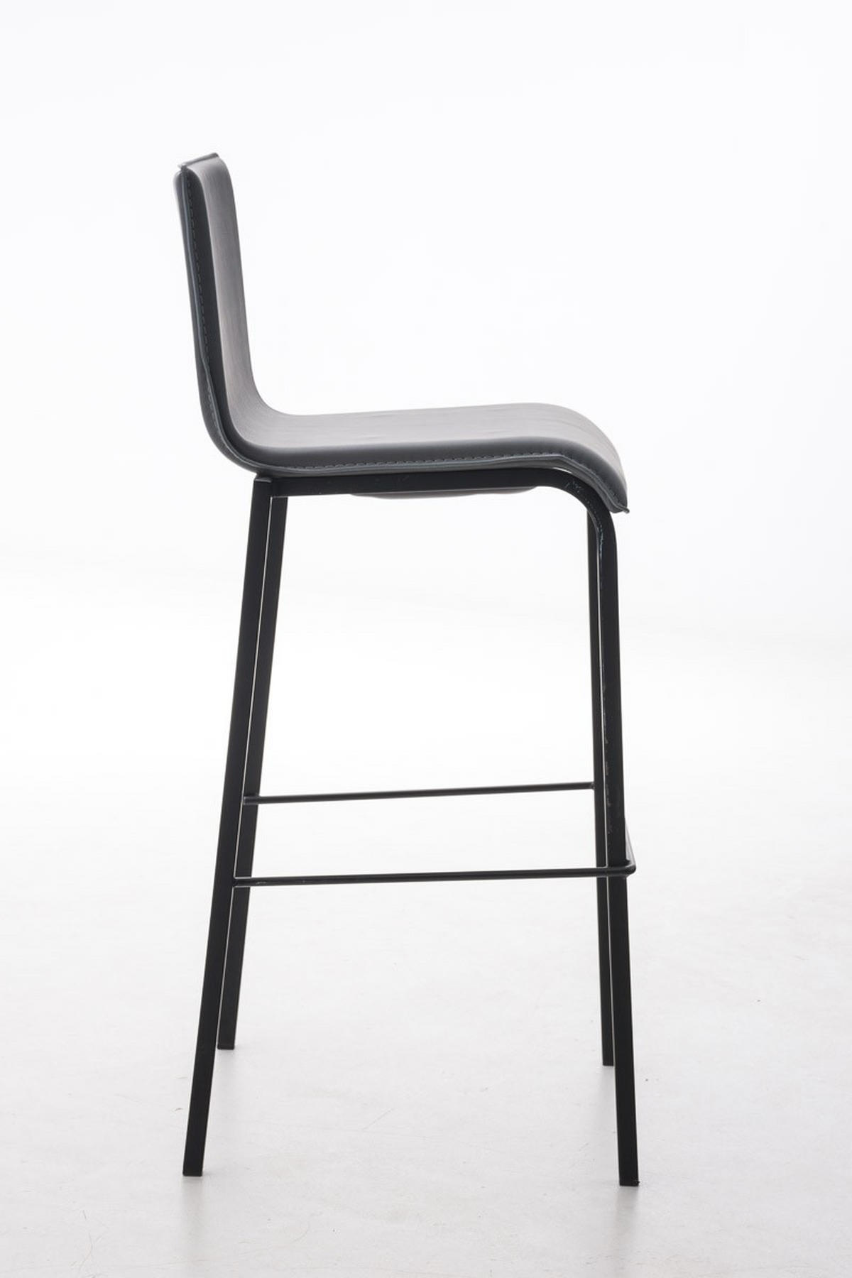 BARHOCKER Avola 103x43x51 cm schwarz - Schwarz, Leder (43/103/51cm) - furnicato