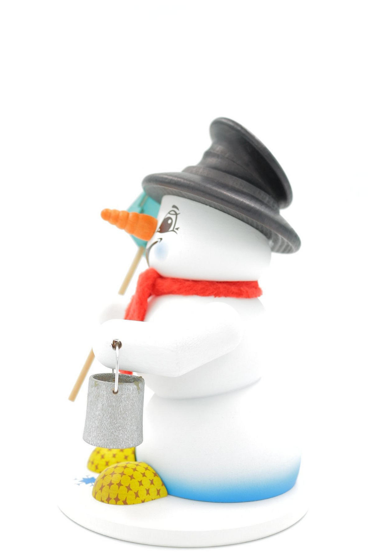 RAUCHFIGUR Schneemann Weiß Schneeschieber 19 cm - Multicolor, Holz (15/19/0.1cm)