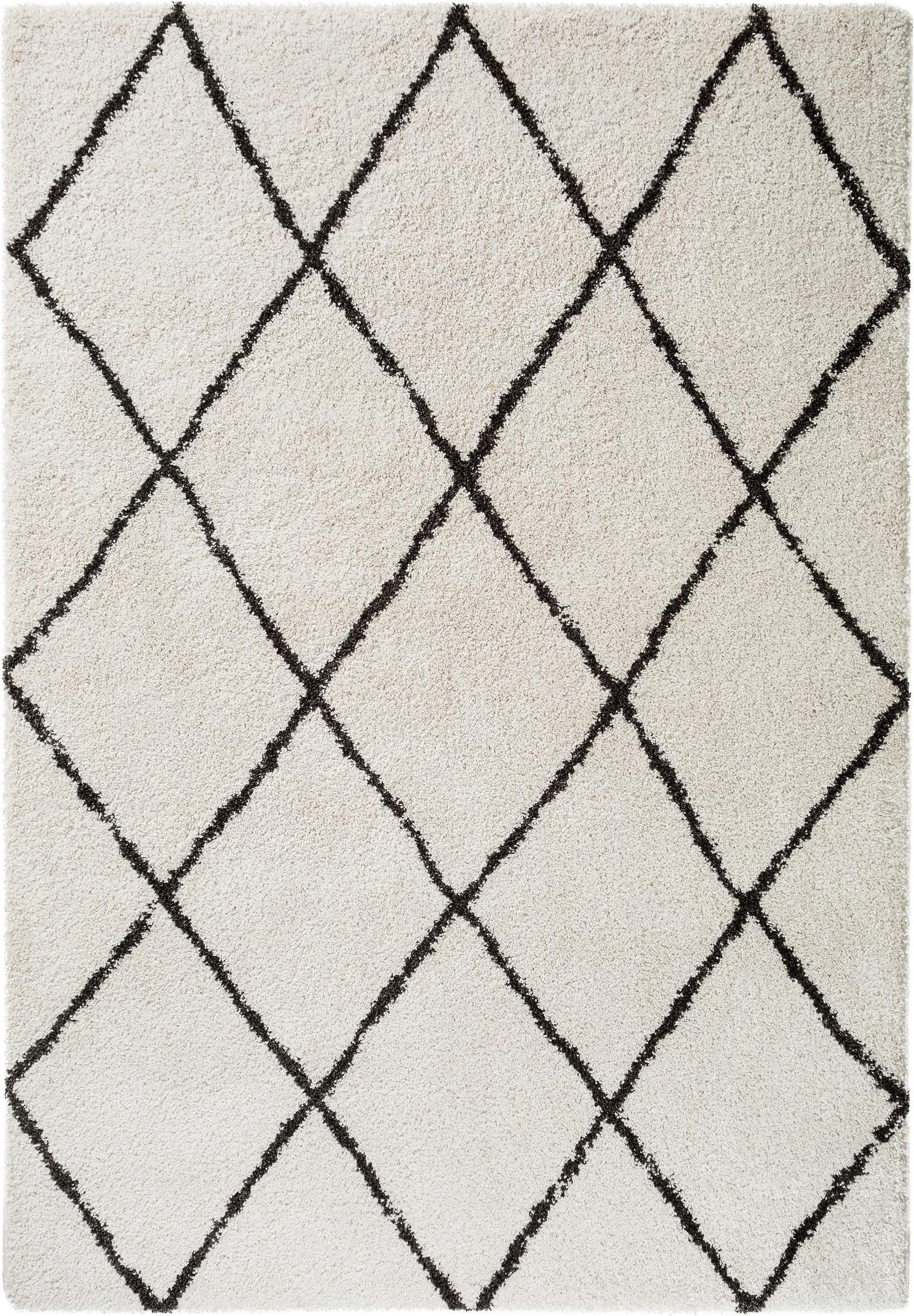 benuta Hochflorteppich Creme 120x170 cm