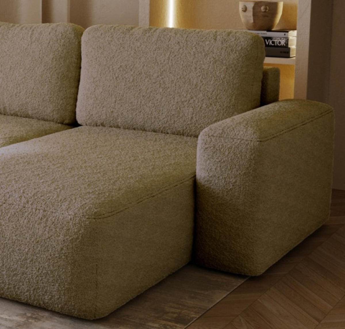 ECKSOFA Dunkelbeige ILO Mit Schlaffunktion Und Bettkasten - Beige, Textil (282/177cm) - Sepro Meble