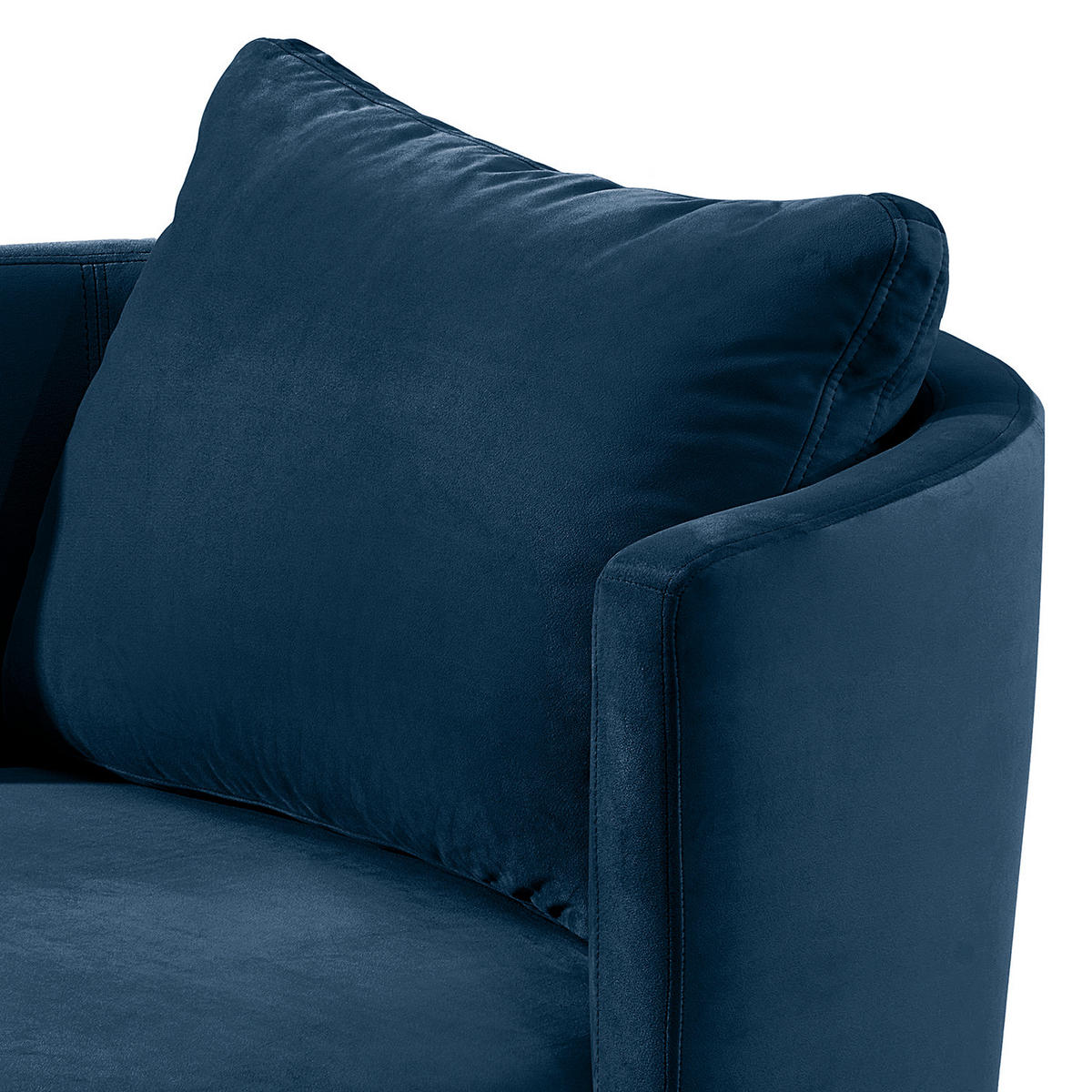 XXL-SESSEL - Schwarz/Dunkelblau, Textil/Metall (95/77/95cm) - home24