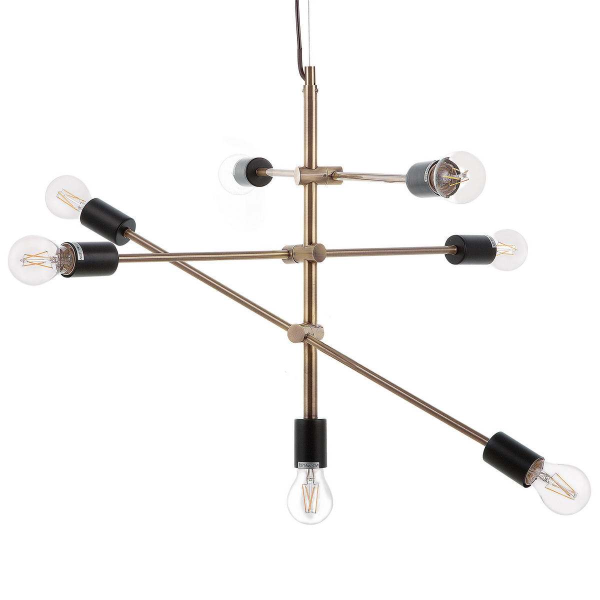 HÄNGELEUCHTE Cremera 74/52/126 cm - Messingfarben, Metall (74/52/126cm) - Beliani