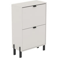 SCHUHSCHRANK Cortina mit 2 Türen, Sandbeige - Sandfarben/Schwarz, Holzwerkstoff (61/100/30cm) - Beautysofa