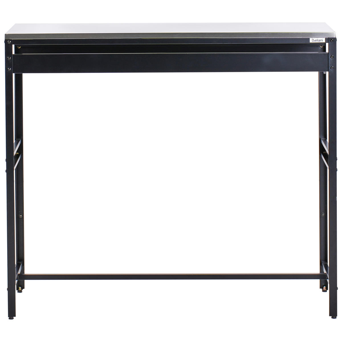 OUTDOOR-BARTISCH Schwarz Maenza - Schwarz, Metall (120/105/40cm) - Beliani