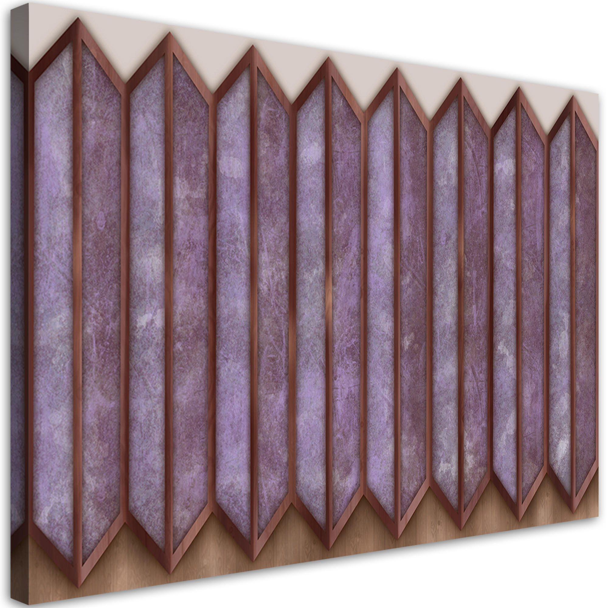 WANDBILD buntes 3d fenster - Lila, Textil (60/40cm) - Feeby