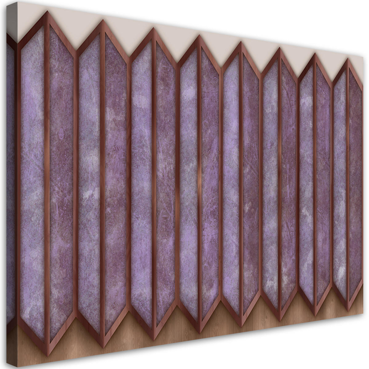 WANDBILD buntes 3d fenster - Lila, Textil (60/40cm) - Feeby