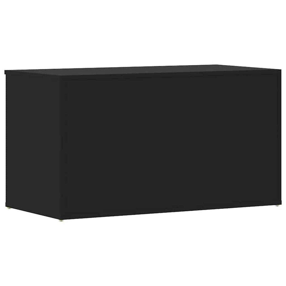 AUFBEWAHRUNGSTRUHE Schwarz 84/42/46 Cm Holzwerkstoff - Schwarz, Holz (84/46/42cm) - vidaXL