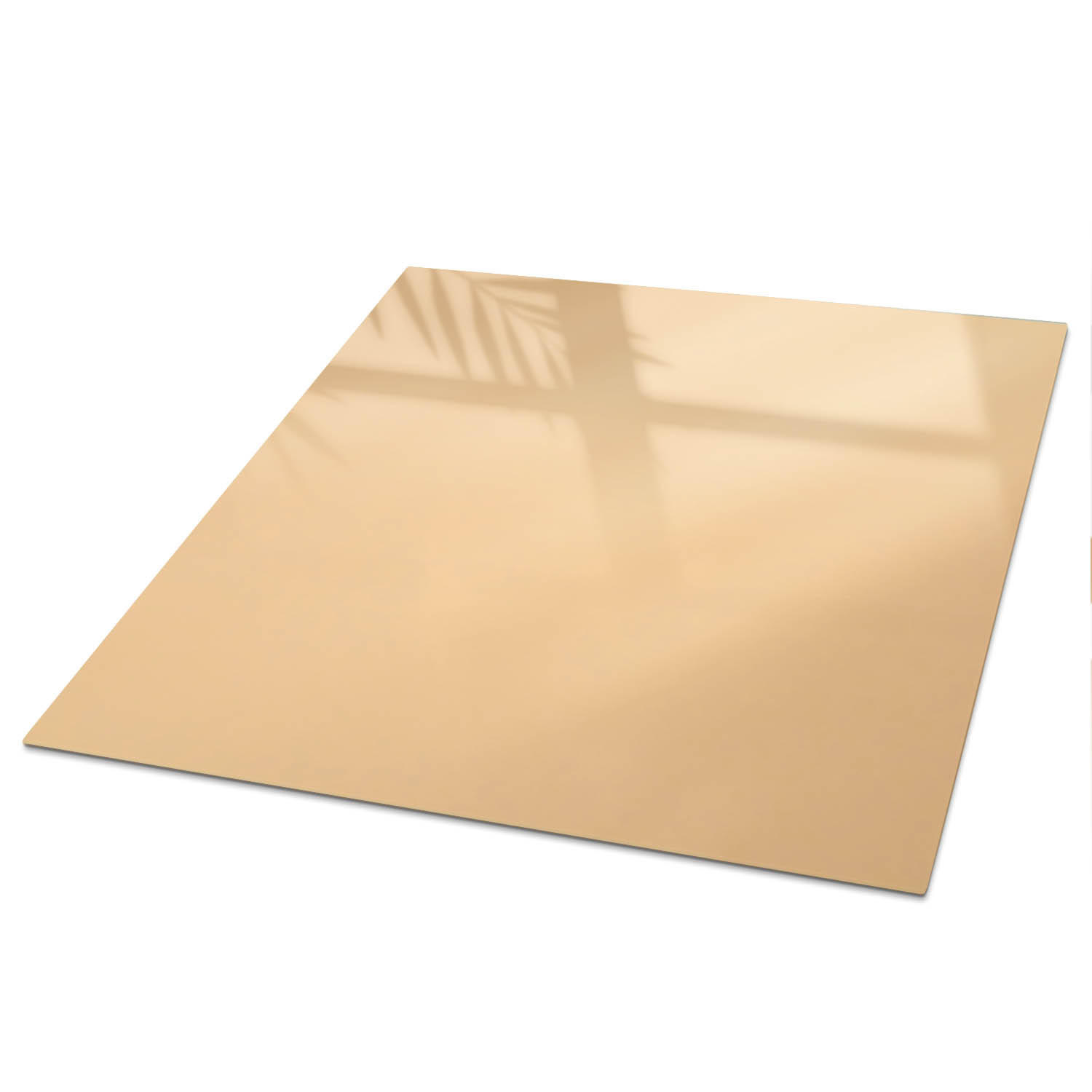 TISCHPLATTE 50x50 cm – Beige-Subtilität - Weiß, Glas (0.4/50/50cm) - Wallfluent