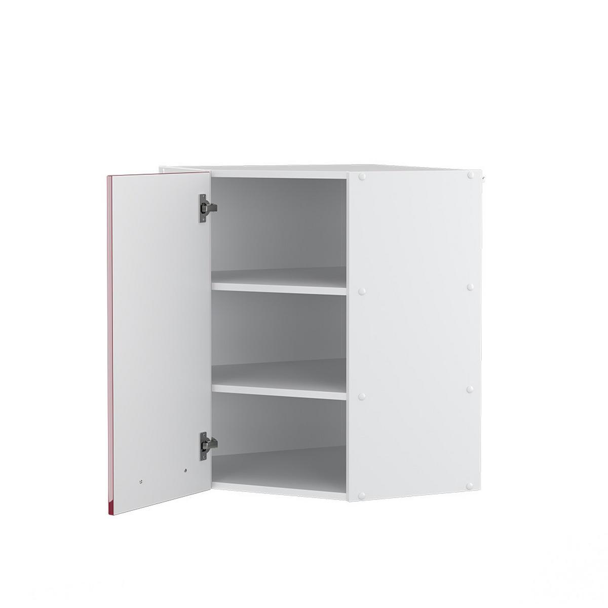 ECKHÄNGESCHRANK Fame-Line Bordeaux Hochglanz 57 cm - Bordeaux/Weiß, Holzwerkstoff (57/72/34.1cm) - Vicco