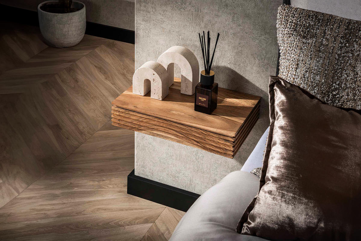 NACHTTISCH FIRU 2ER SET Holz Akazie - Braun, Holz (40/8/25cm) - KAWOLA