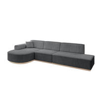 ECKSOFA Ottomane Links ARRIO-L2 - 328x171x83 cm Dunkelgrau - Dunkelgrau, Holzwerkstoff/Textil (328/171cm) - ALTDECOR