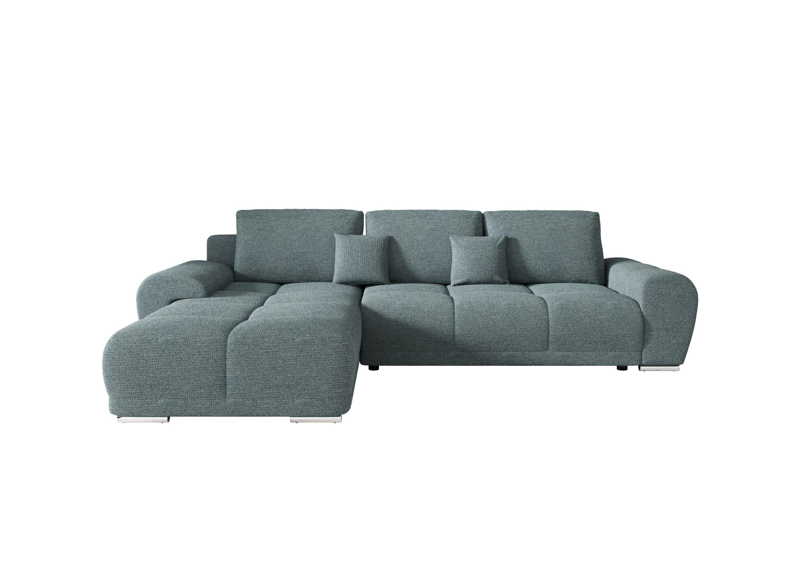 ECKSOFA BEGA L Links ARAGON 75 mit Schlaffunktion - Blau, Textil (289/185cm) - Bedante