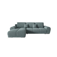 ECKSOFA BEGA L Links ARAGON 75 mit Schlaffunktion - Blau, Textil (289/185cm) - Bedante
