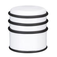 ZARÁŽKA Bílá plast 3 gumové kroužky - bílá, plast (7/7cm) - Relaxdays