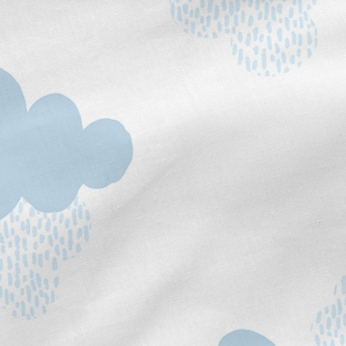SPANNBETTTUCH clouds 105x200x32 cm blau - Blau, Textil (105/200cm) - Happy Friday
