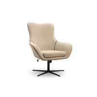 SESSEL SOGNO, Modern Polstersessel Loungesessel, Bucle-Stoff Beige - Beige, Holz/Metall (88/110/106cm) - MASSENO