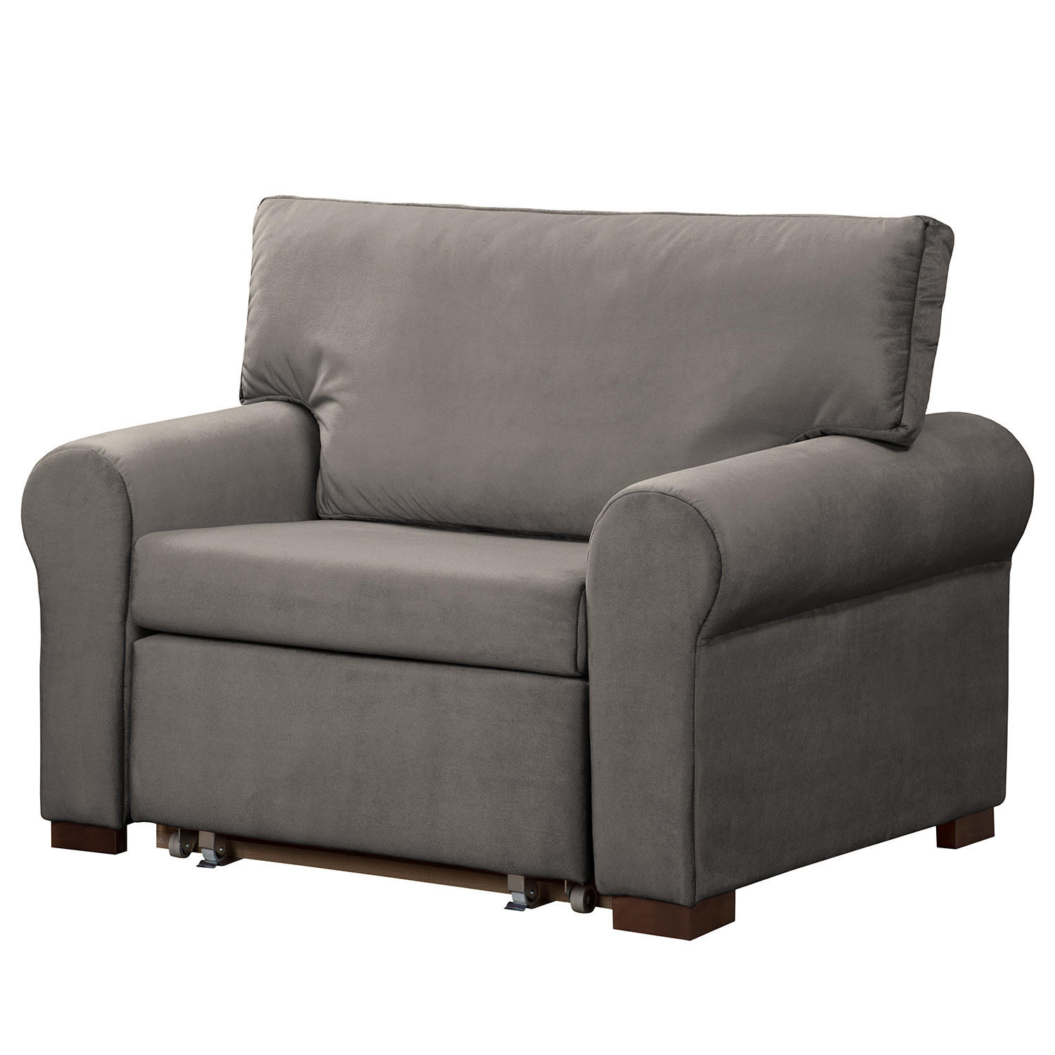 SCHLAFSOFA mit Husse - Buchefarben/Grau, Buchenholz/Textil (125/90/90cm) - home24