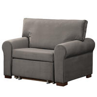 SCHLAFSOFA mit Husse - Buchefarben/Grau, Buchenholz/Textil (125/90/90cm) - home24