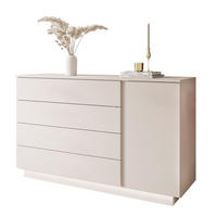 KOMMODE LINA KASCHMIR II 1D4S mit LED-Beleuchtung Push-Open-System - Kaschmir/Beige, Holzwerkstoff (138/84/40cm) - Lookway