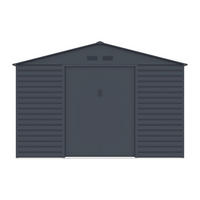SCHREBERGARTENHAUS - 330 cm x 372 cm - metall - anthrazitgrau Adelmo - Anthrazit, Metall (330/229/372cm) - Vente-Unique