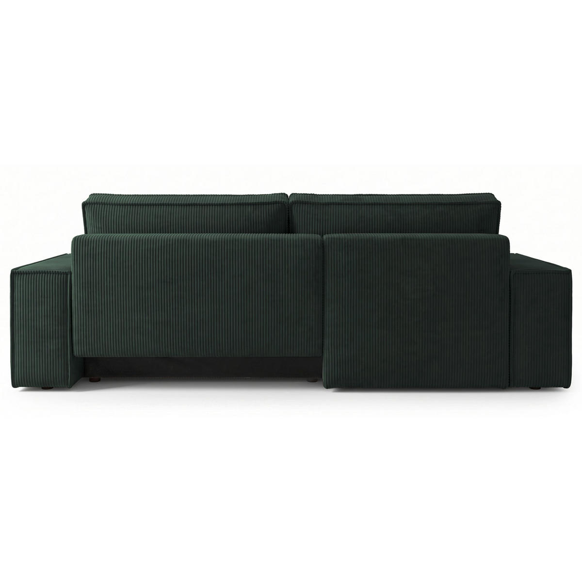 ECKSOFA Farese Mini mit Cordbezug Dunkelgrün, links - Dunkelgrün/Schwarz, Textil (240/167cm) - Selsey