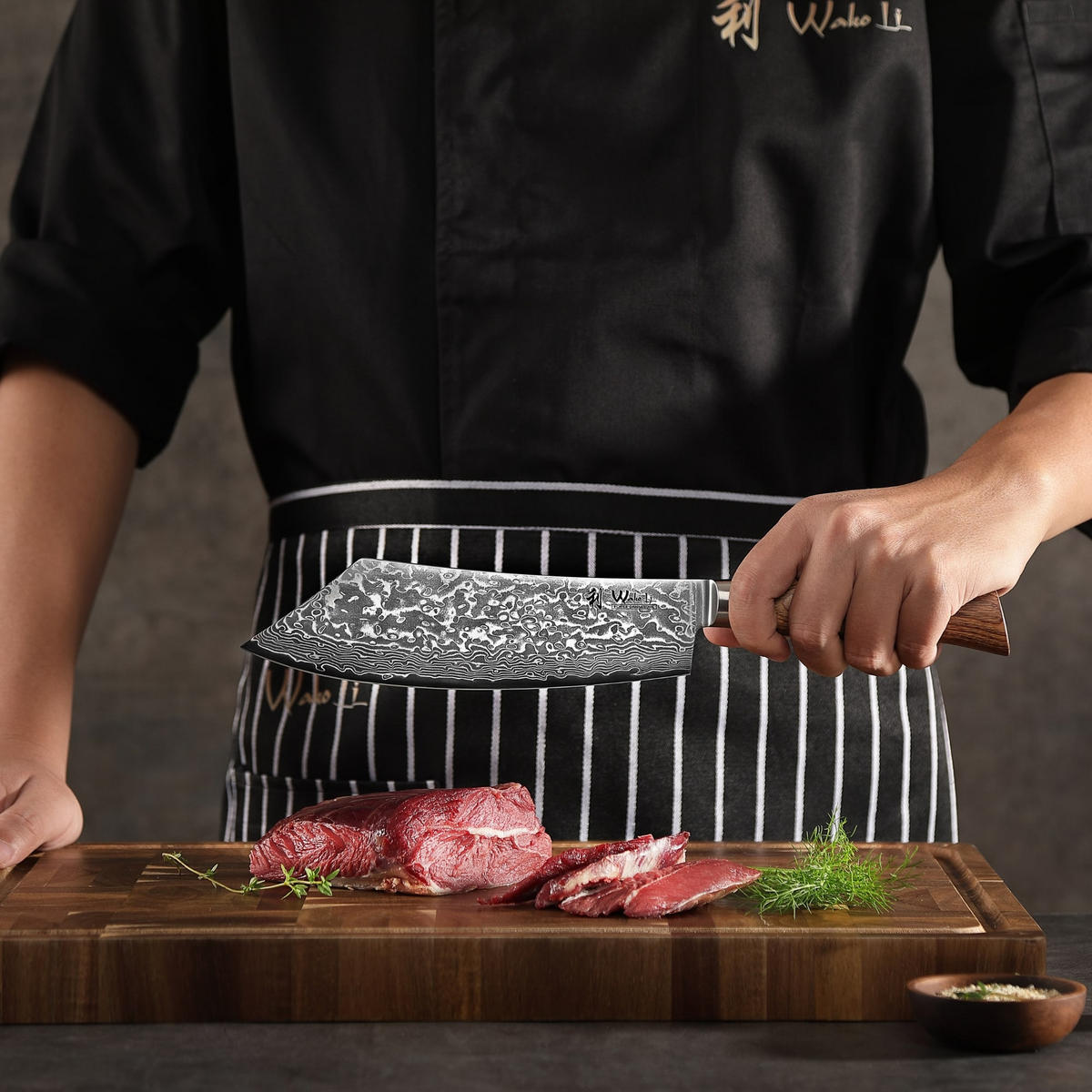 BLOCKMESSER 20 cm - Braun, Holz/Metall (35cm) - Wakoli