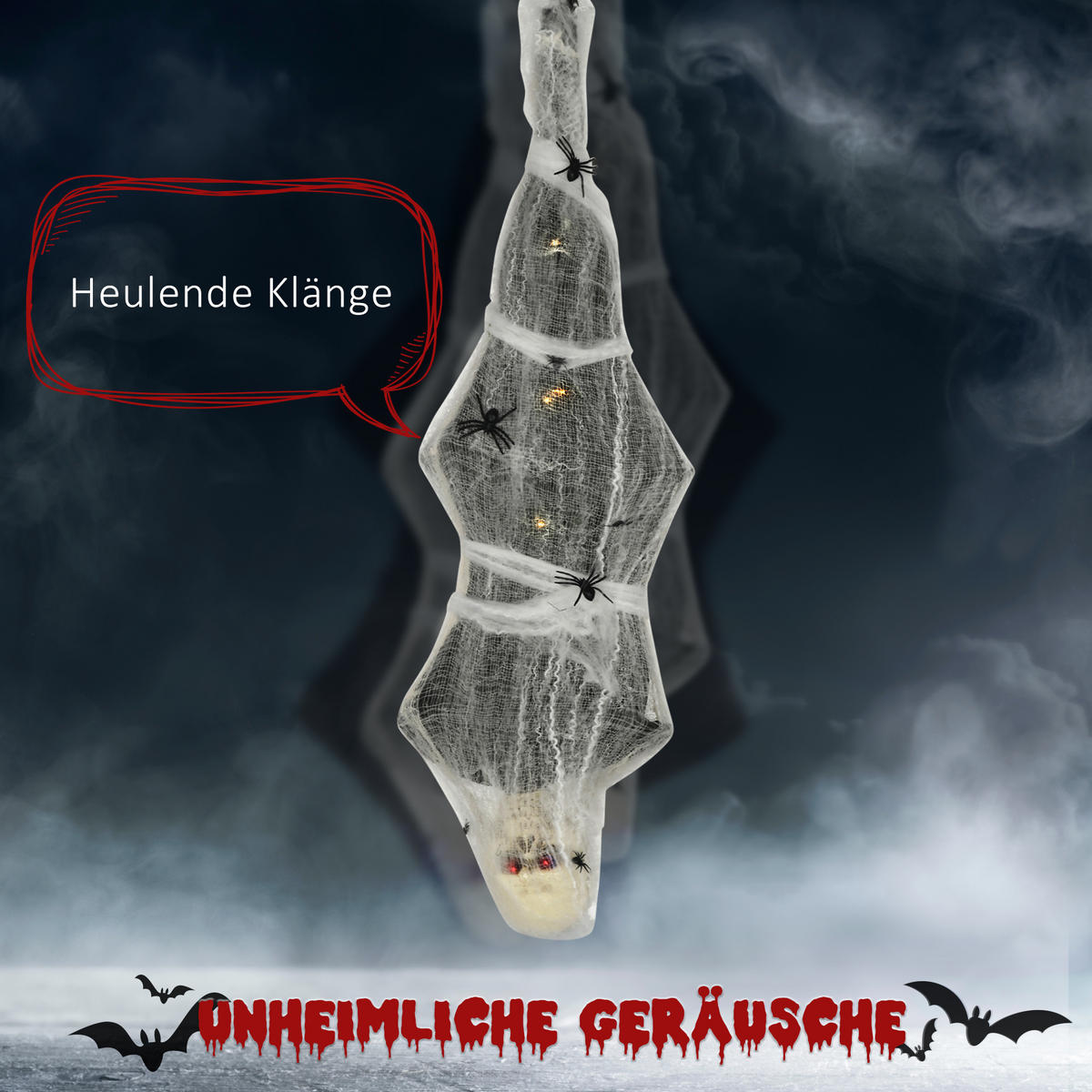 HALLOWEEN-MUMIE DE-42061 Sound, Bewegungssensor und LED - Grau, Kunststoff (43/142/21cm) - ComfortXL
