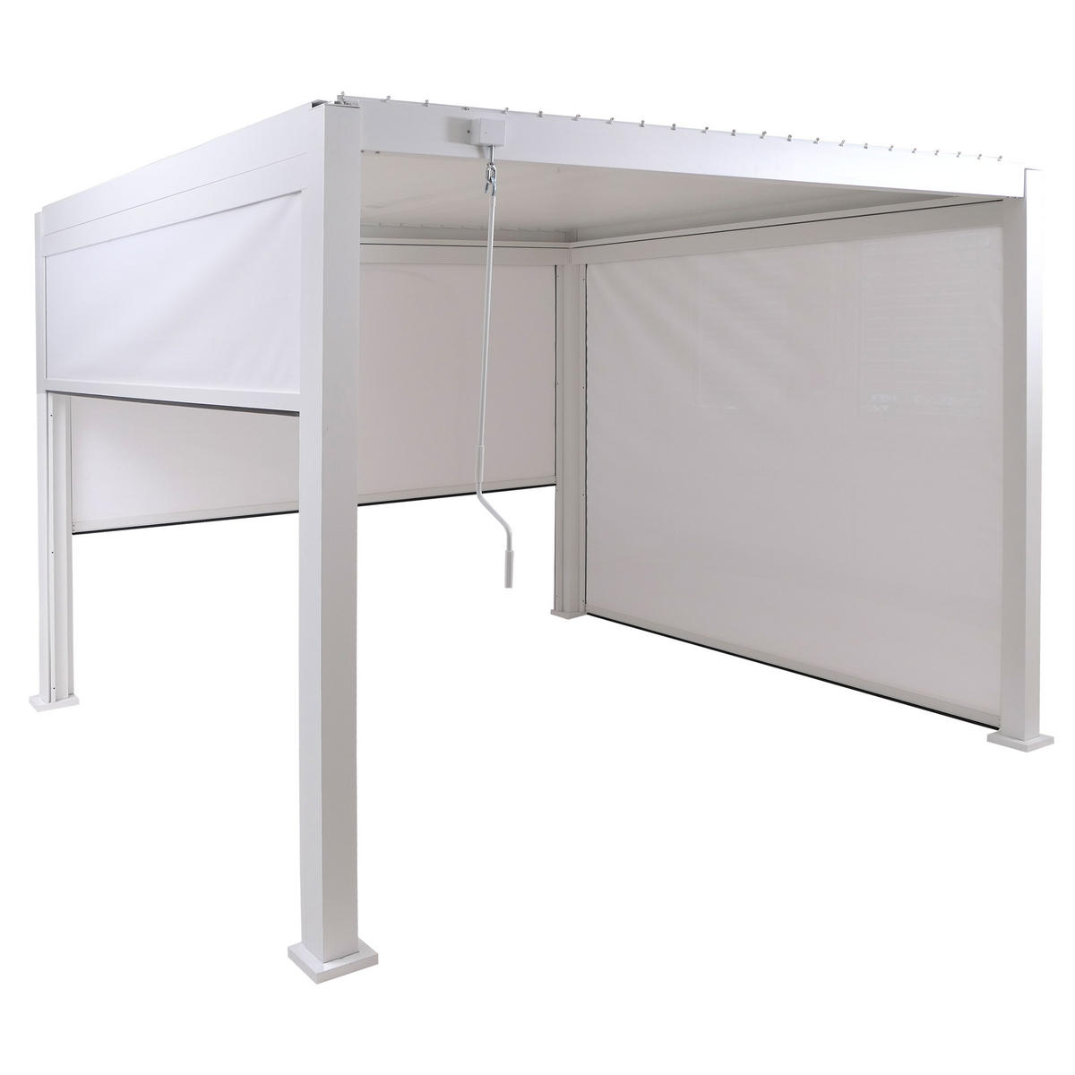 PERGOLA MIT SEITENWAND Weiß - Weiß, Metall (302/235/302cm) - MCW