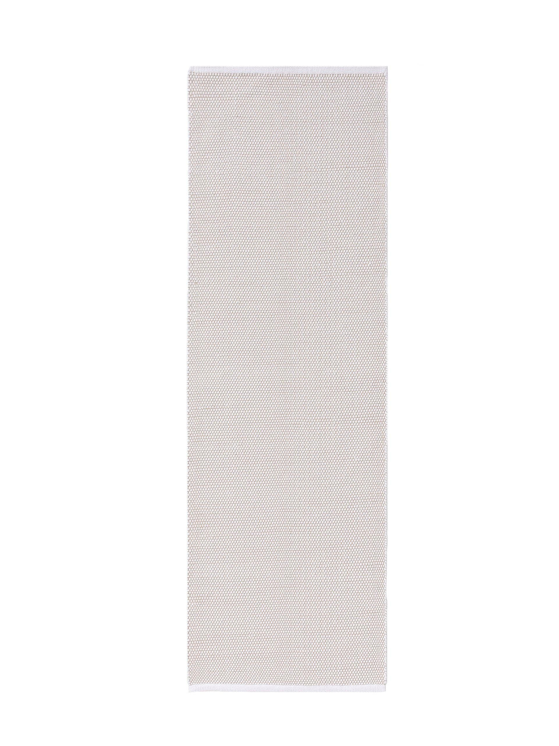 BAUMWOLLLÄUFER Ron handgewebt 80x300 cm - Weiß, Naturmaterialien/Textil (80/300cm) - benuta