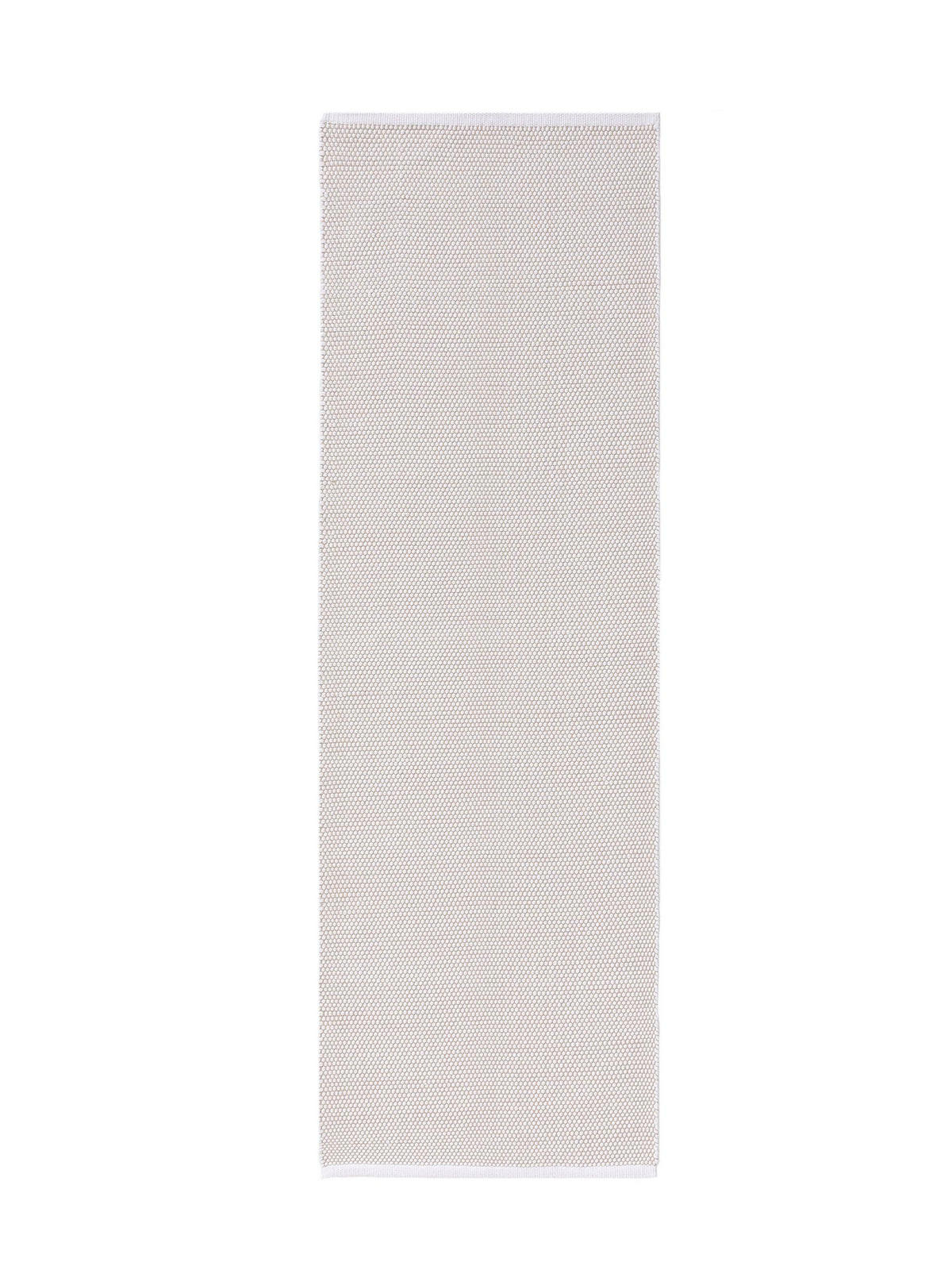 BAUMWOLLLÄUFER Ron handgewebt 80x250 cm - Weiß, Naturmaterialien/Textil (80/250cm) - benuta