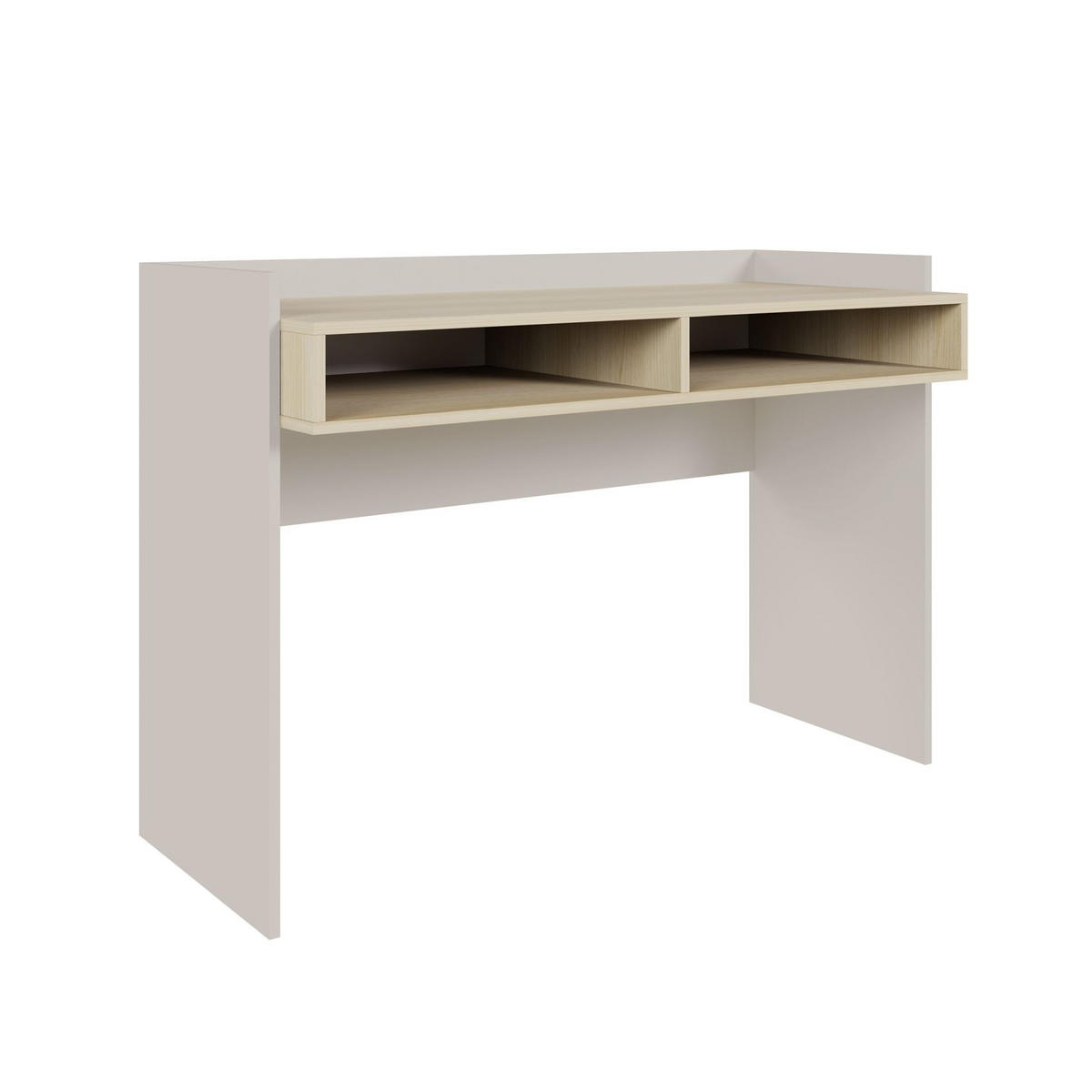SCHREIBTISCH Kaschmirbeige / Eicheoptik, 120 × 53 cm - Taupe/Eichefarben, Holzwerkstoff (55/123/87cm) - Selsey
