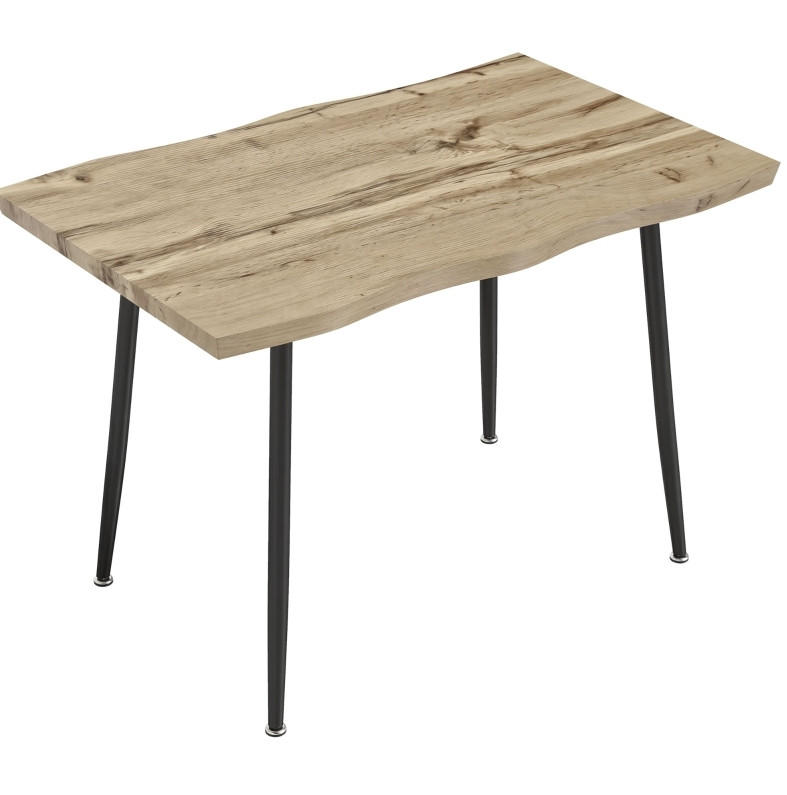 BLAGOVAONSKI stol 110/70/75 cm boje hrasta od drva s čeličnim nogama za 4 osobe - boje hrasta, drvo (110/70/75cm) - OKWISH
