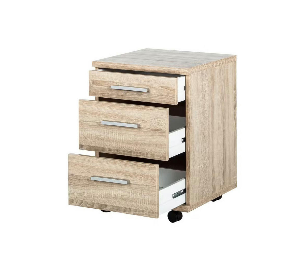 BÜROMÖBEL Office Line in Eiche Sonoma 5 teilig - Braun, Holzwerkstoff (120/80/200cm)