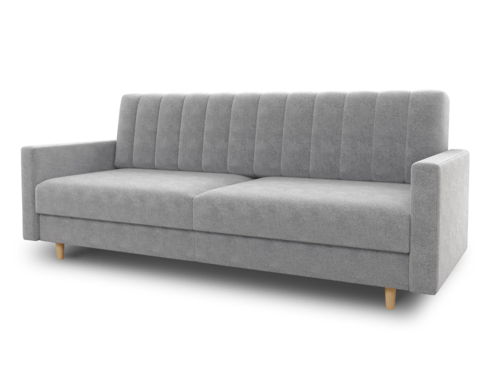SCHLAFSOFA Sara - Beige/Grau, Holz/Textil (214/86/90cm)