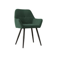 SET 2 SCAUNE Archon (2 buc) - verde/negru, material textil/metal (64/86/61cm) - MIRJAN24