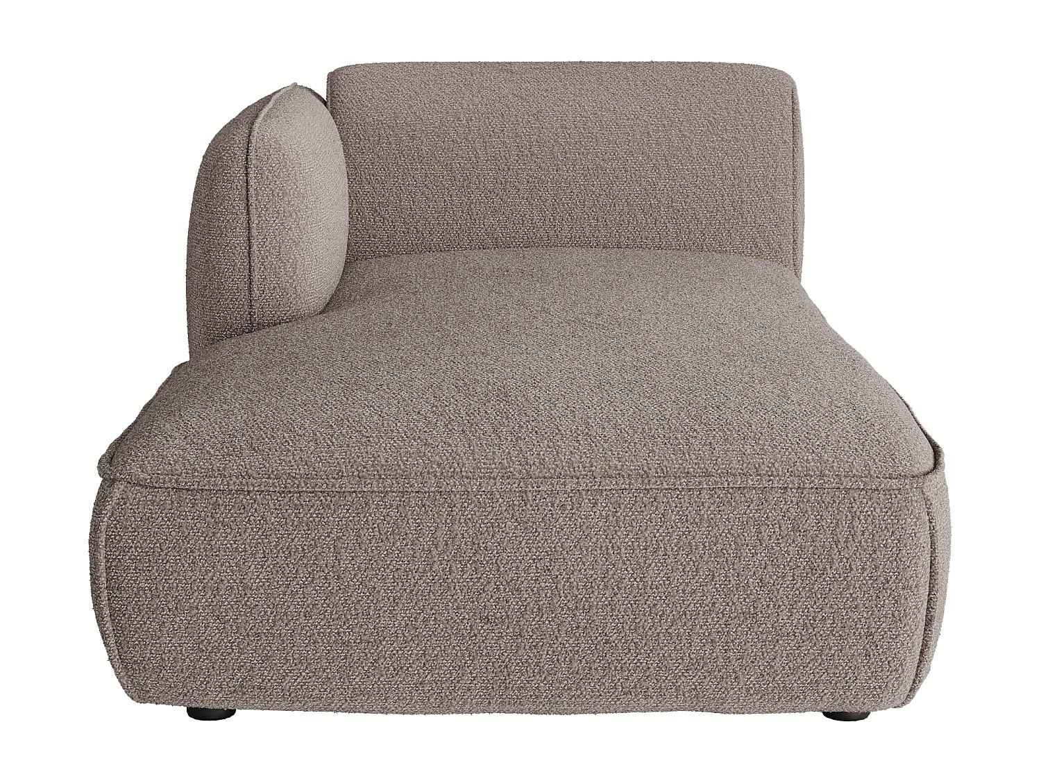 RECAMIERE ohne Schlaffunktion - 1 Person - stoff - taupe Camilio - Taupe, Textil (107/74/165cm) - Vente-Unique