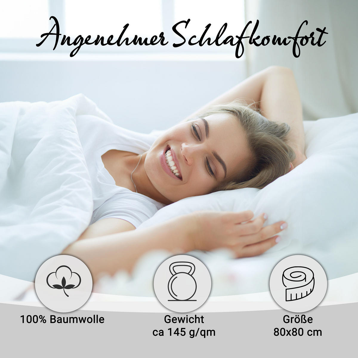 KISSENBEZUG, 2er-Set, 80x80 cm, 100% Baumwolle, Grau - Anthrazit, Textil (80/80cm) - Zollner