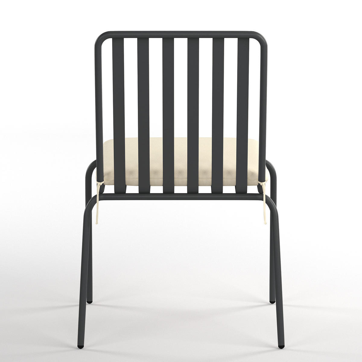 GARTENSTUHL - 2er-Set - Stahl - Anthrazit, Textil/Metall (54/87/57cm) - home24