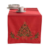 TISCHLÄUFER Bestickter NATAL, 40x180 cm, Rot, Weihnachten Deko Tischdecke, Christmas - Rot, Textil (180/40/1cm) - home&you