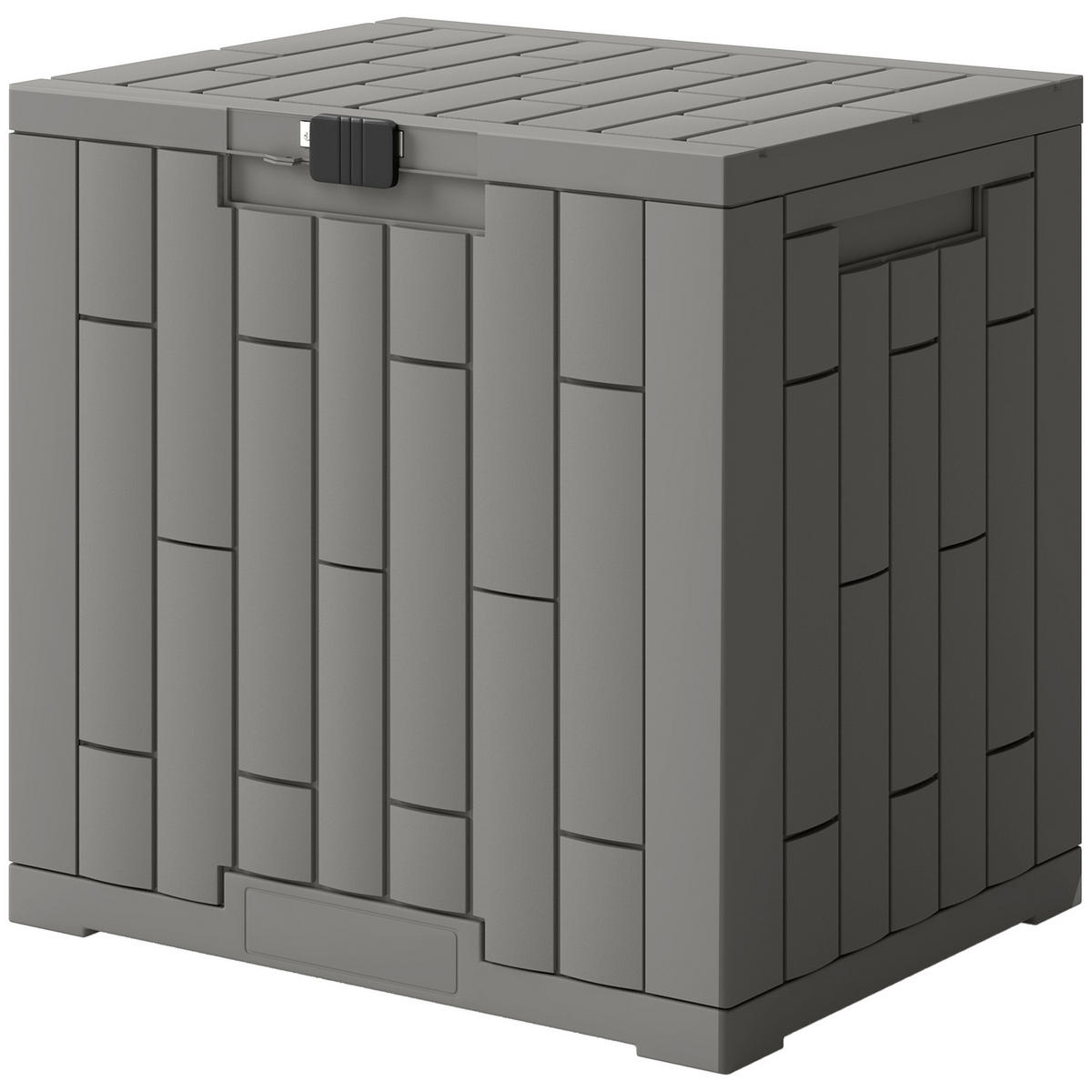 AUSSEN-AUFBEWAHRUNGSBOX, Kunstharz, grau - Grau, Kunststoff (44/54/56cm) - Vallsero