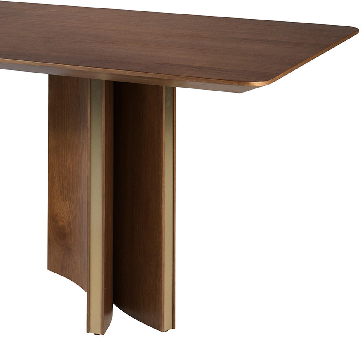 ESSTISCH Schwarz Gold 200/100/76 cm - Goldfarben/Schwarz, Holz (100/200/76cm) - ANGEL CERDA