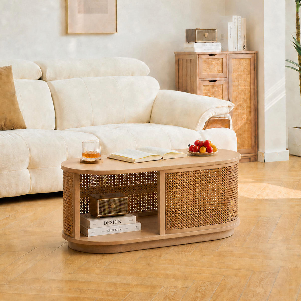 COUCHTISCH Rund Braun 90 x 40 x 40 cm - Braun, Holz (40/90/40cm) - Nordlys