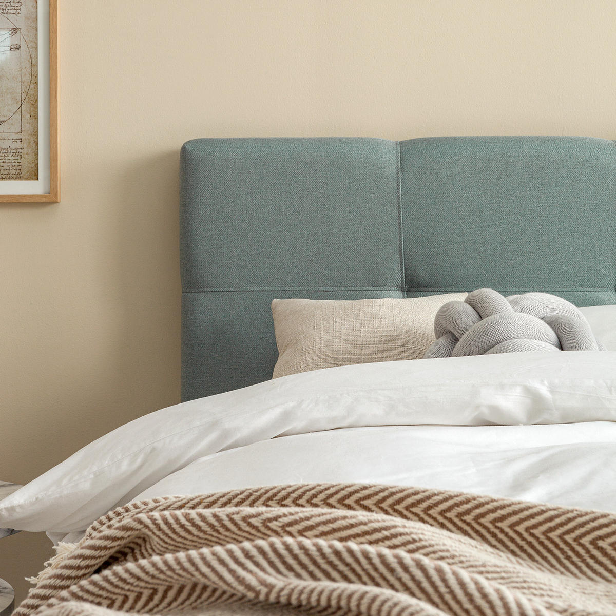 POLSTERBETT - Mintgrün, Textil (140/200cm) - home24