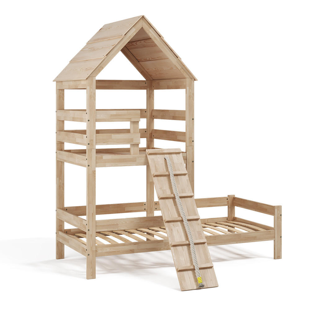 DOMÁCA POSTEĽ Teddy Hnedá - prírodná farba, drevo (90/200cm) - VitaliSpa