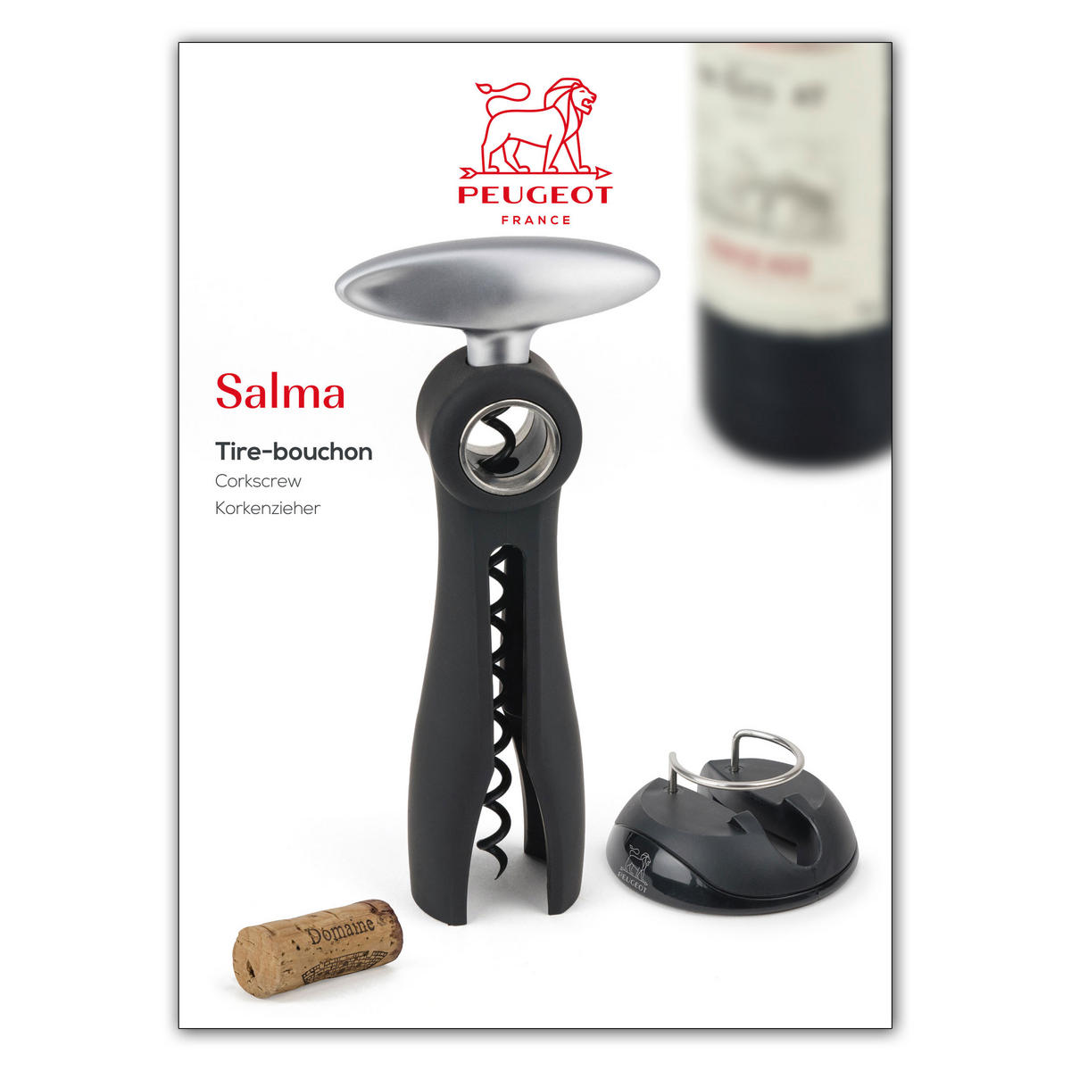 KORKENZIEHER Salma Schwarz Zamak ABS - Schwarz, Metall (7cm) - PEUGEOT