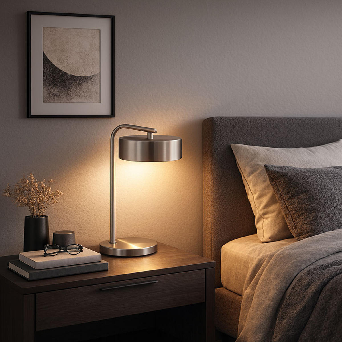 LED TISCHLEUCHTE Estosa Metall Silber - Silberfarben, Metall (20.5/20.5/31.5cm)