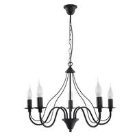 KRONLEUCHTER Stahl Schwarz rustikal - Schwarz, Metall (60/60/80cm)