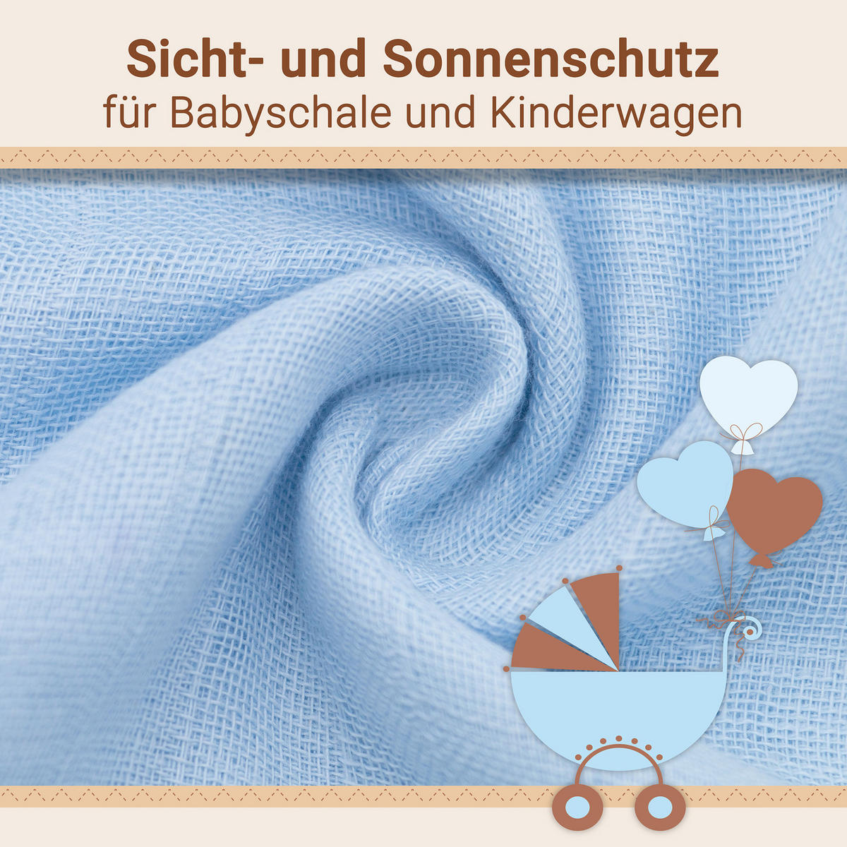 SPUCKTÜCHER, 10er-Set, 70x70 cm, 100% Baumwolle, Blau - Hellblau, Textil (70/70cm) - Zollner