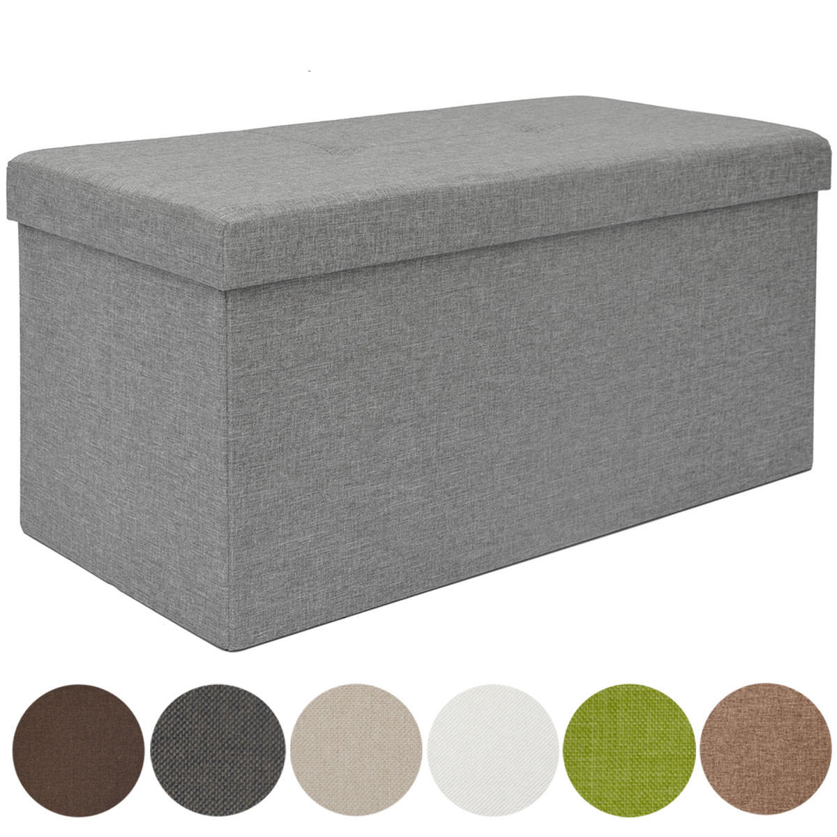 SITZBANK Faltbar, 76/38/38 cm, mit Trennwand, 80 Liter, Hellgrau - Grau, Textil (38/38/76cm) - Dunedesign
